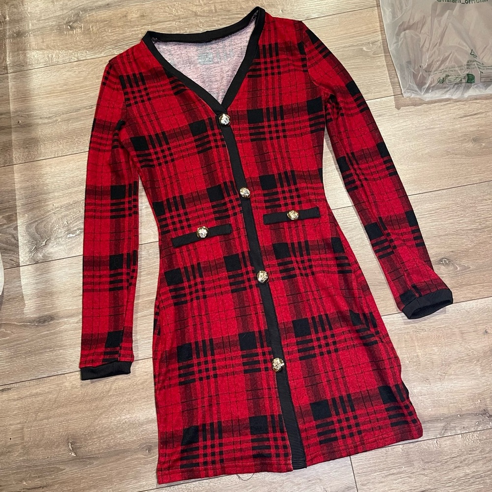 Red Plaid dress